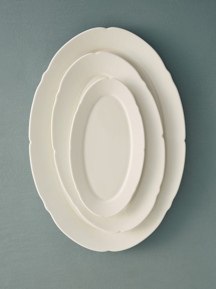 Silhouette oval tallrik L 21x30 cm, White Serax