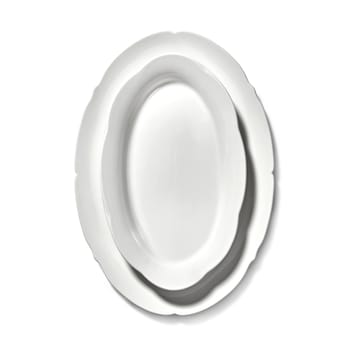 Silhouette oval tallrik L 21x30 cm - White - Serax