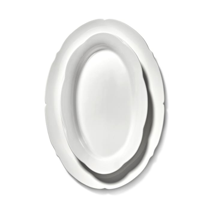 Silhouette oval tallrik L 21x30 cm, White Serax