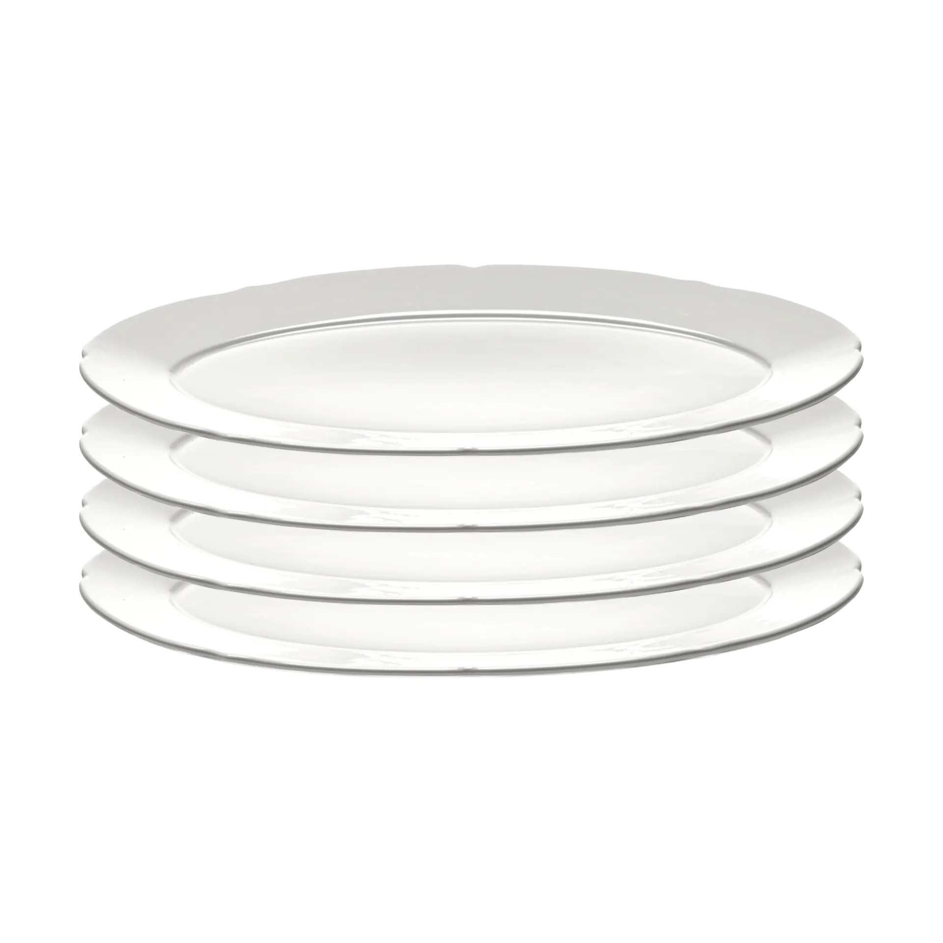 Silhouette oval tallrik M 15x24,5 cm 4-pack, White Serax