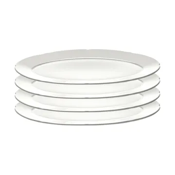 Silhouette oval tallrik M 15x24,5 cm 4-pack - White - Serax