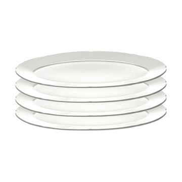 Serax Silhouette oval tallrik M 15×24,5 cm 4-pack White