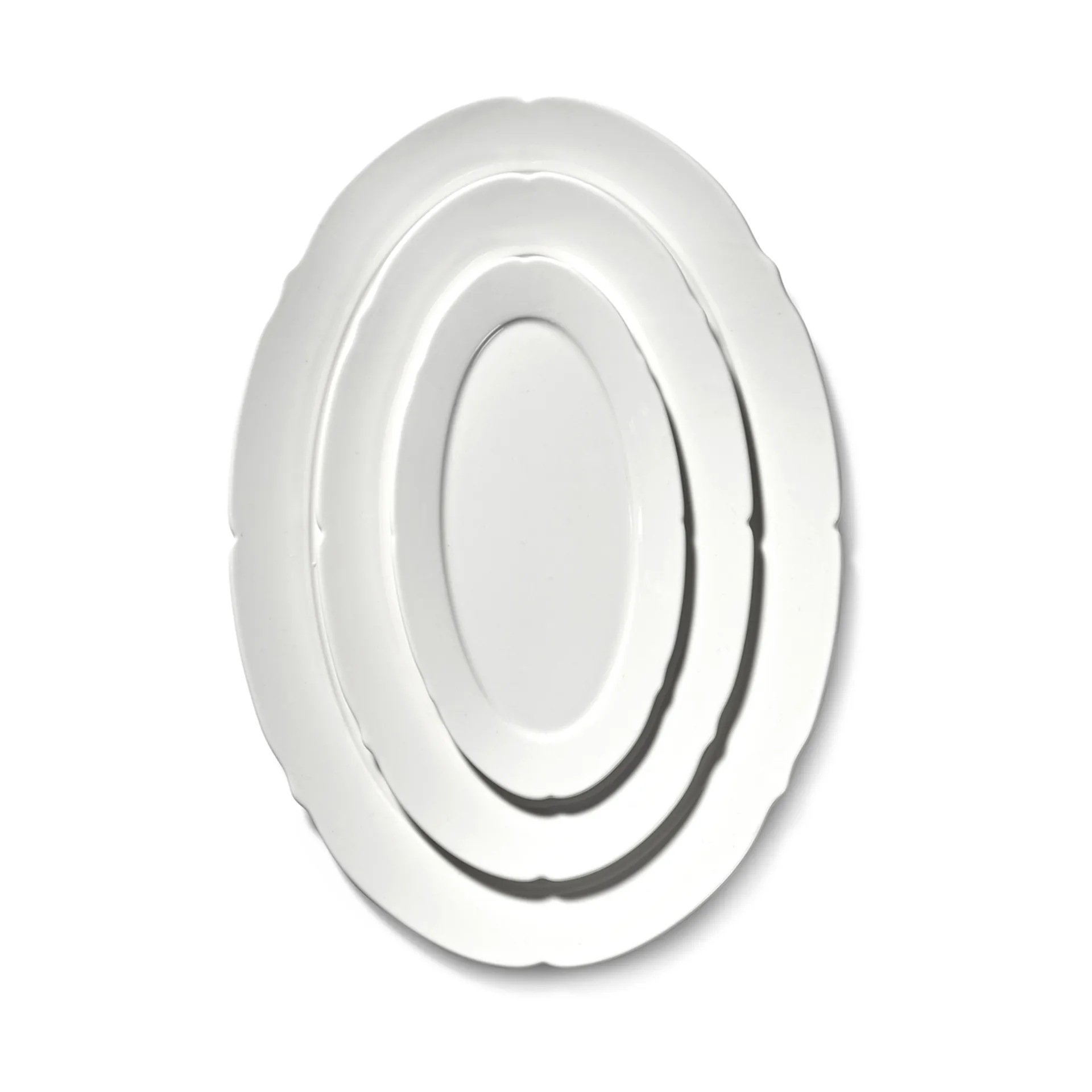 Silhouette oval tallrik M 15x24,5 cm 4-pack, White Serax