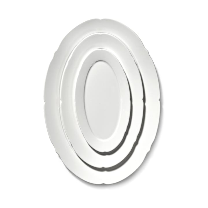 Silhouette oval tallrik M 15x24,5 cm, White Serax