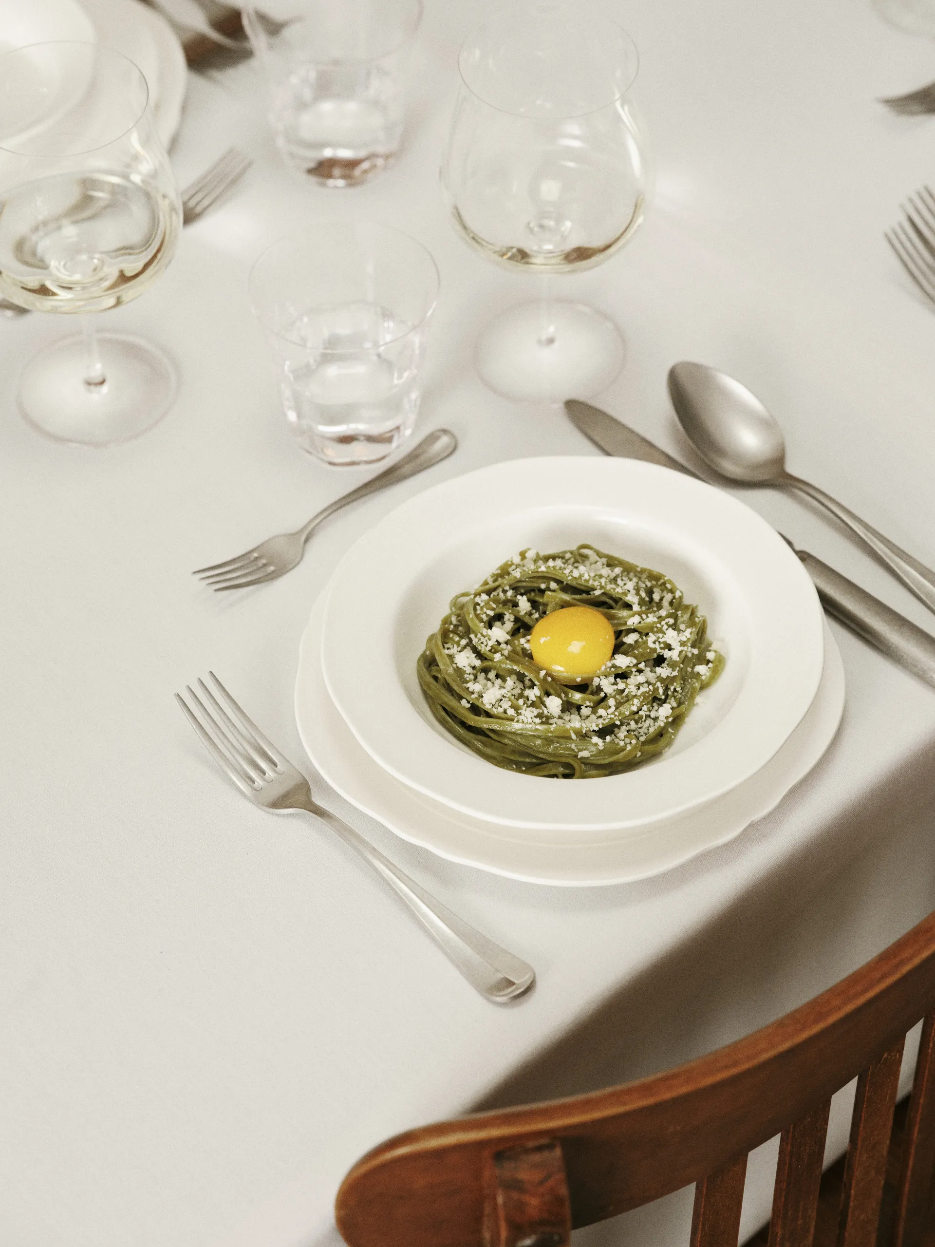 Silhouette pasta tallrik Ø22 cm 4-pack, White Serax