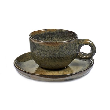 Serax Surface kaffekopp med fat 13 cl Indi grey