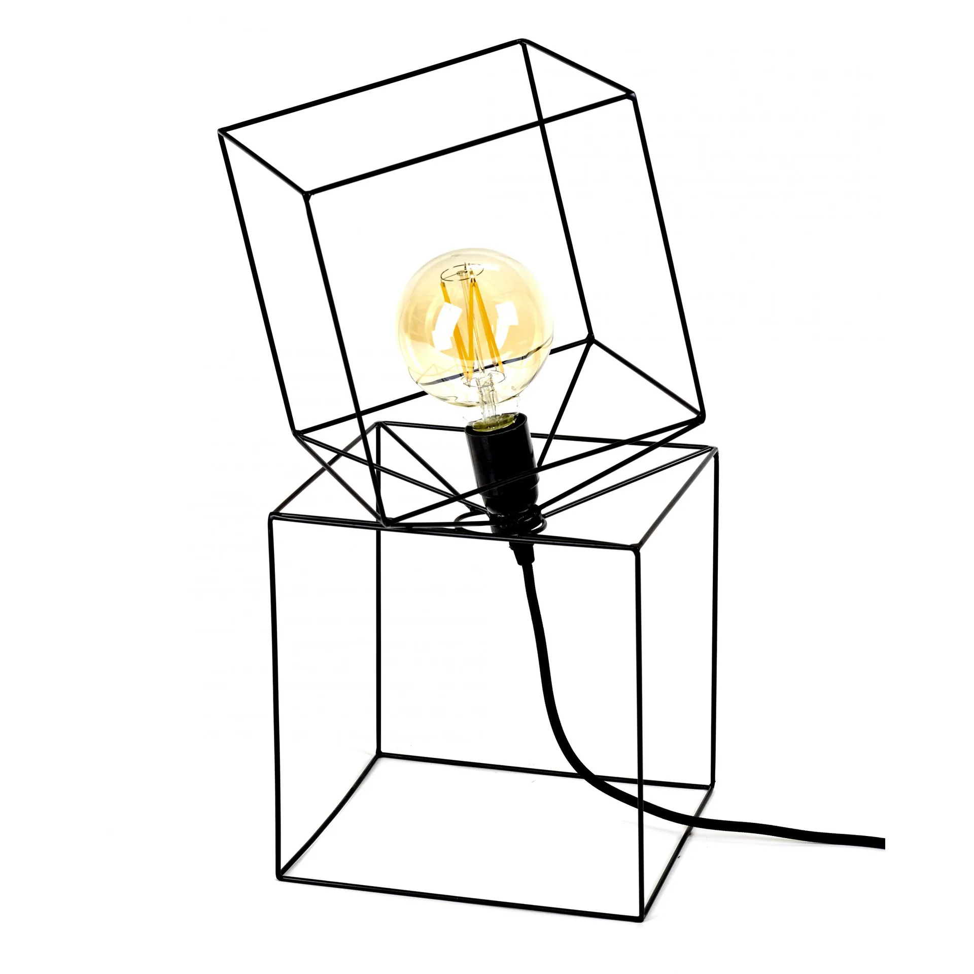 Trompe l'oeil bordslampa, Svart Serax