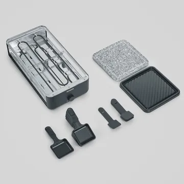 Black Line Raclette grill- och stenplatta RG 2366 - 16-delar - Severin