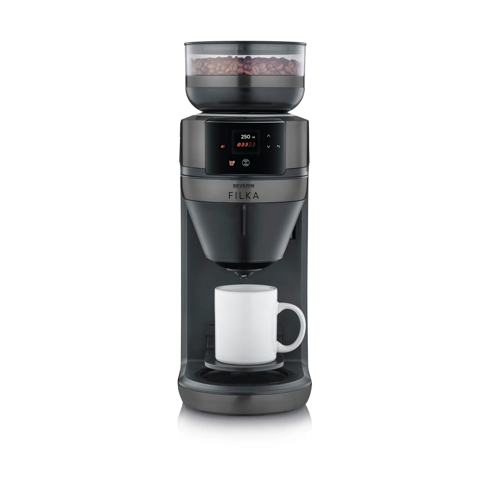 FILKA 2.0 KA 4854 helautomatisk kaffebryggare, Dark Inox, termos Severin