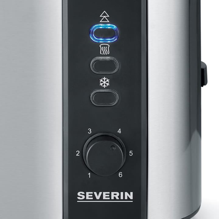 Severin AT 2589 brödrost 2 skivor, Borstat stål-svart Severin