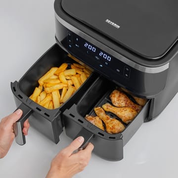 Severin FR 2453 airfryer dubbel 2x4 L - Svart - Severin