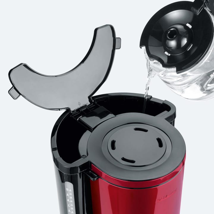 Severin KA 4817 Type kaffebryggare 10 koppar, Röd-metall Severin