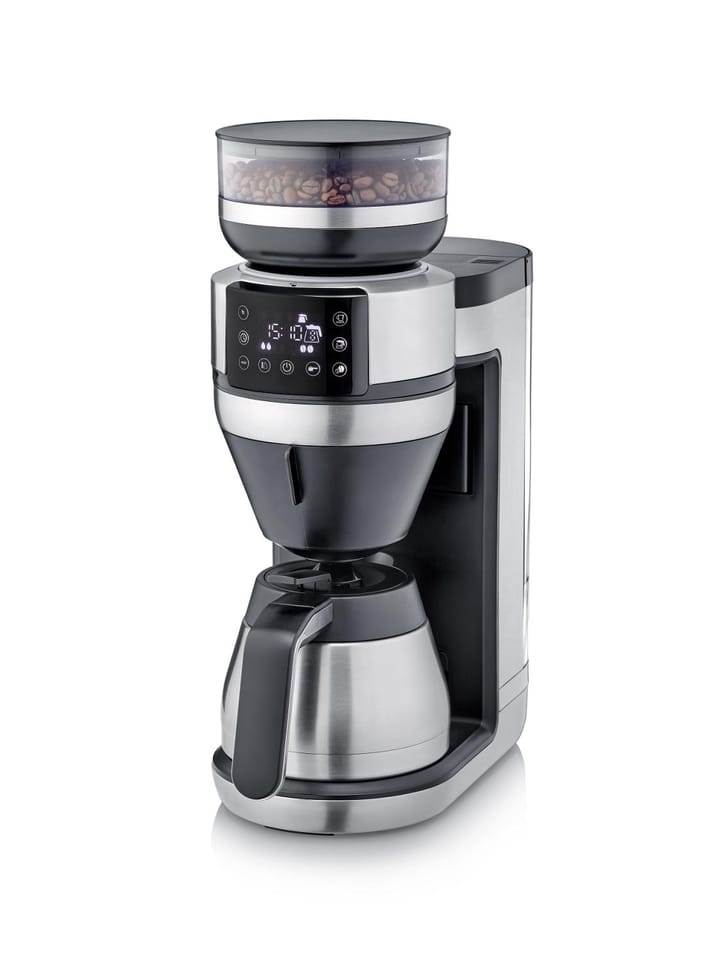 Severin KA 4851 FILKA helautomatisk kaffebryggare, Borstat stål-svart Severin