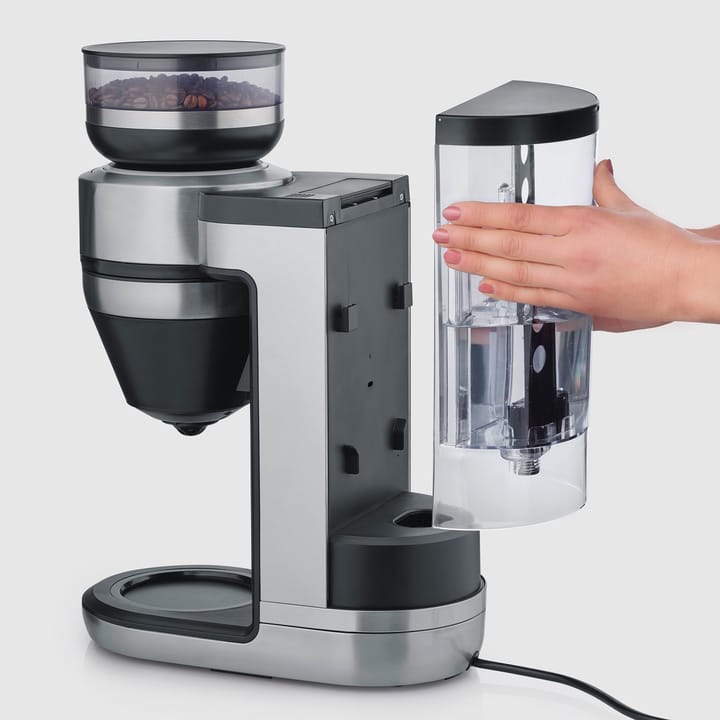 Severin KA 4851 FILKA helautomatisk kaffebryggare, Borstat stål-svart Severin