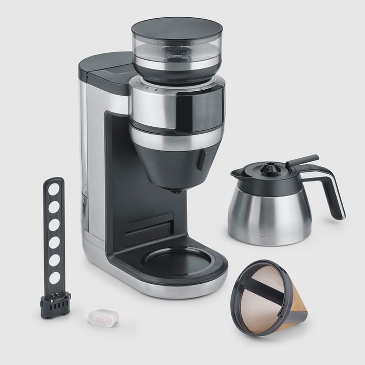 Severin KA 4851 FILKA helautomatisk kaffebryggare, Borstat stål-svart Severin