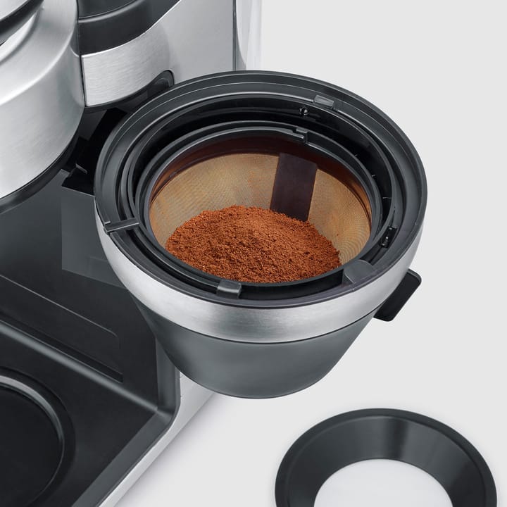 Severin KA 4851 FILKA helautomatisk kaffebryggare, Borstat stål-svart Severin