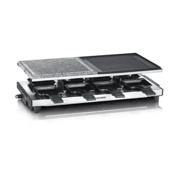 Severin RG 2373 raclette deluxe kombi 8 pannor - Silver - Severin