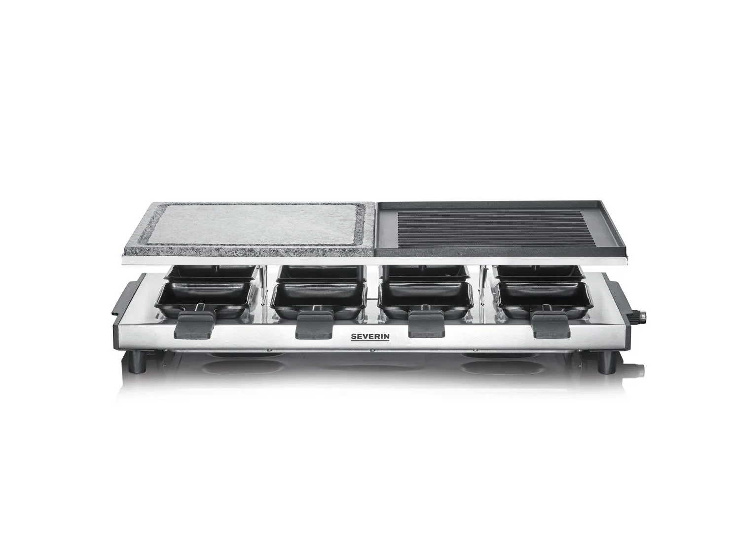 Severin RG 2373 raclette deluxe kombi 8 pannor, Silver Severin