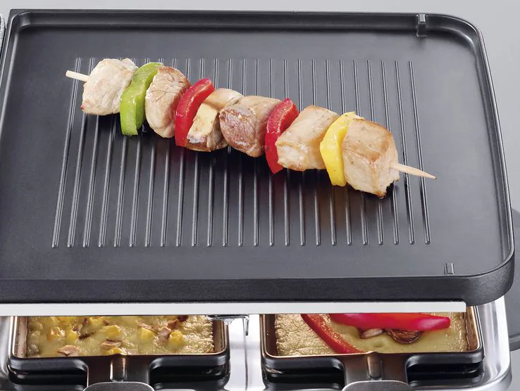 Severin RG 2373 raclette deluxe kombi 8 pannor, Silver Severin