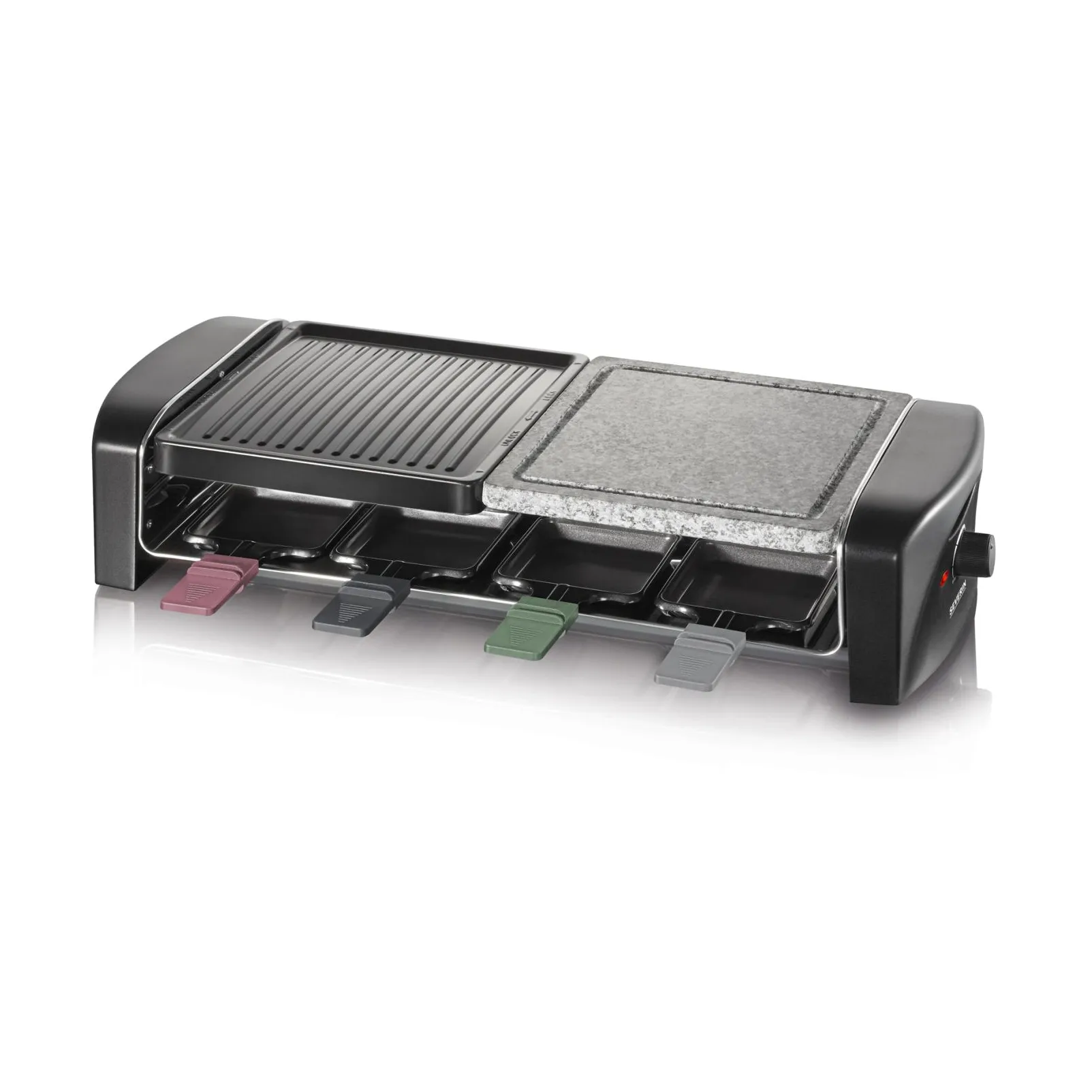 Severin RG 9645 raclette kombi basic 8 pannor, Svart Severin