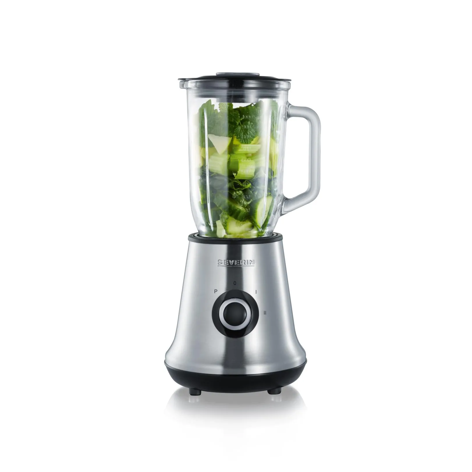 Severin SM 3734 blender glaskanna 1 L, Borstat stål Severin