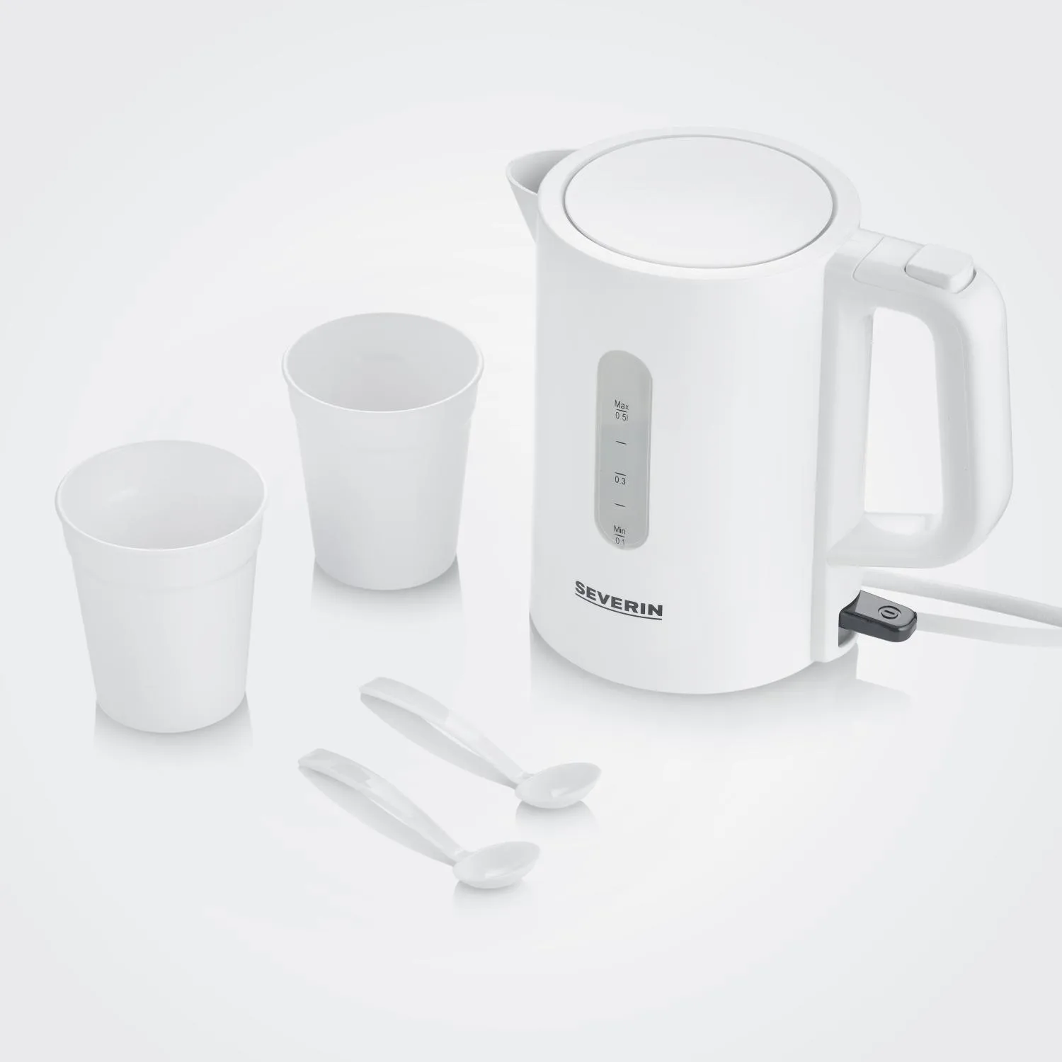 Severin WK 3462 resevattenkokare 0,5 L, Vit Severin