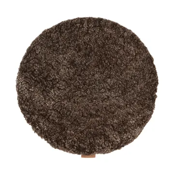 Jill stolsdyna vadderad - Cappuccino (brun), Ø36 cm - Shepherd of Sweden