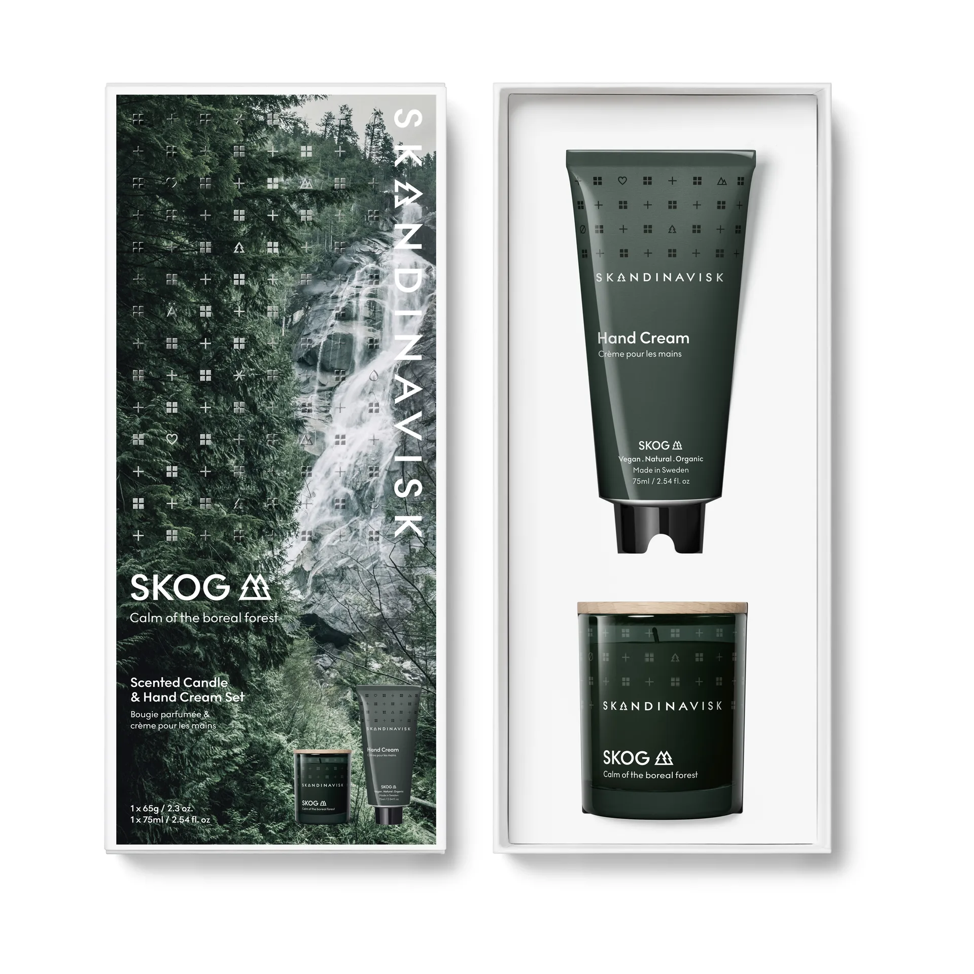 SKOG doftljus & handkräm, 65 g + 75 ml Skandinavisk
