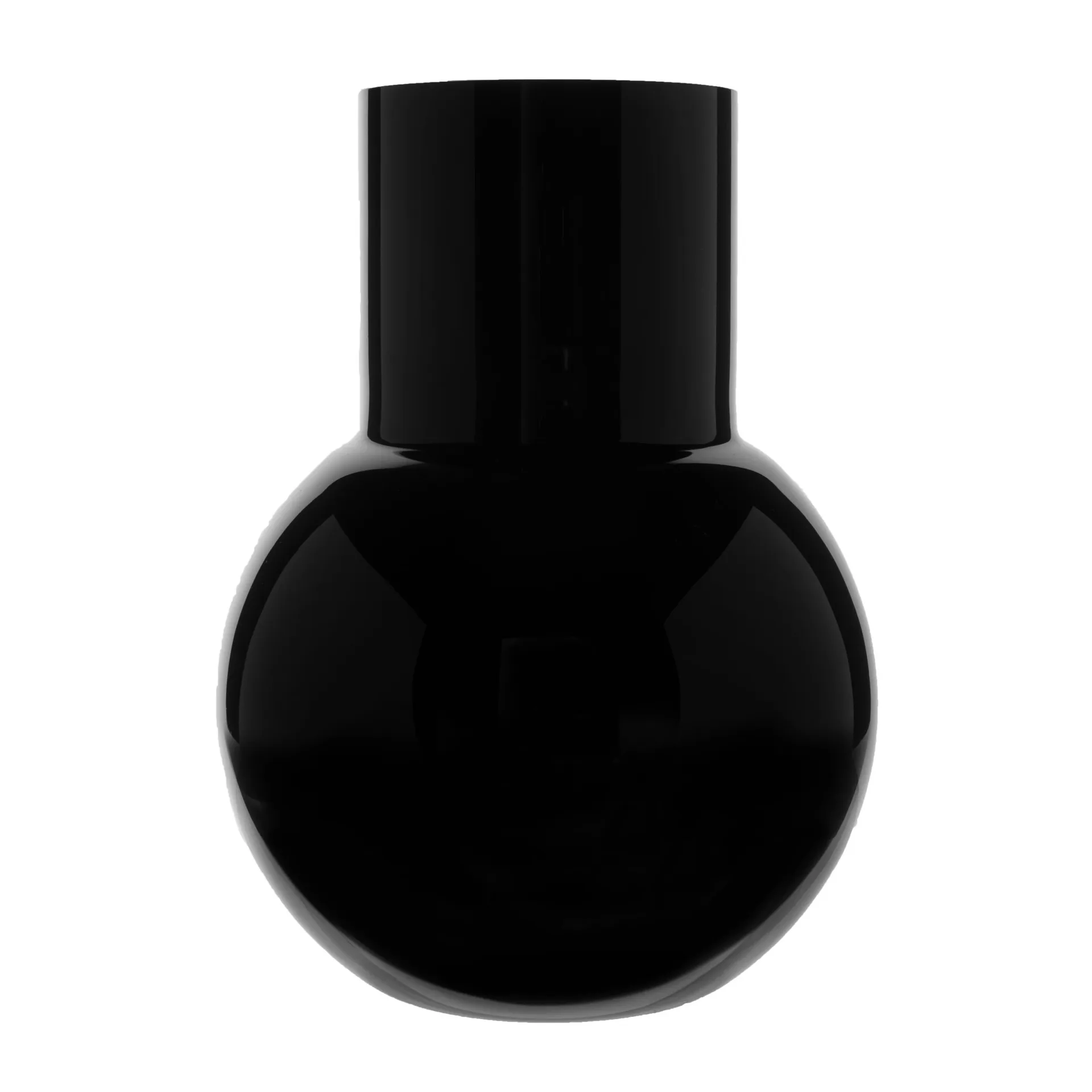 Pallo vas, Svart 20 cm Skrufs Glasbruk
