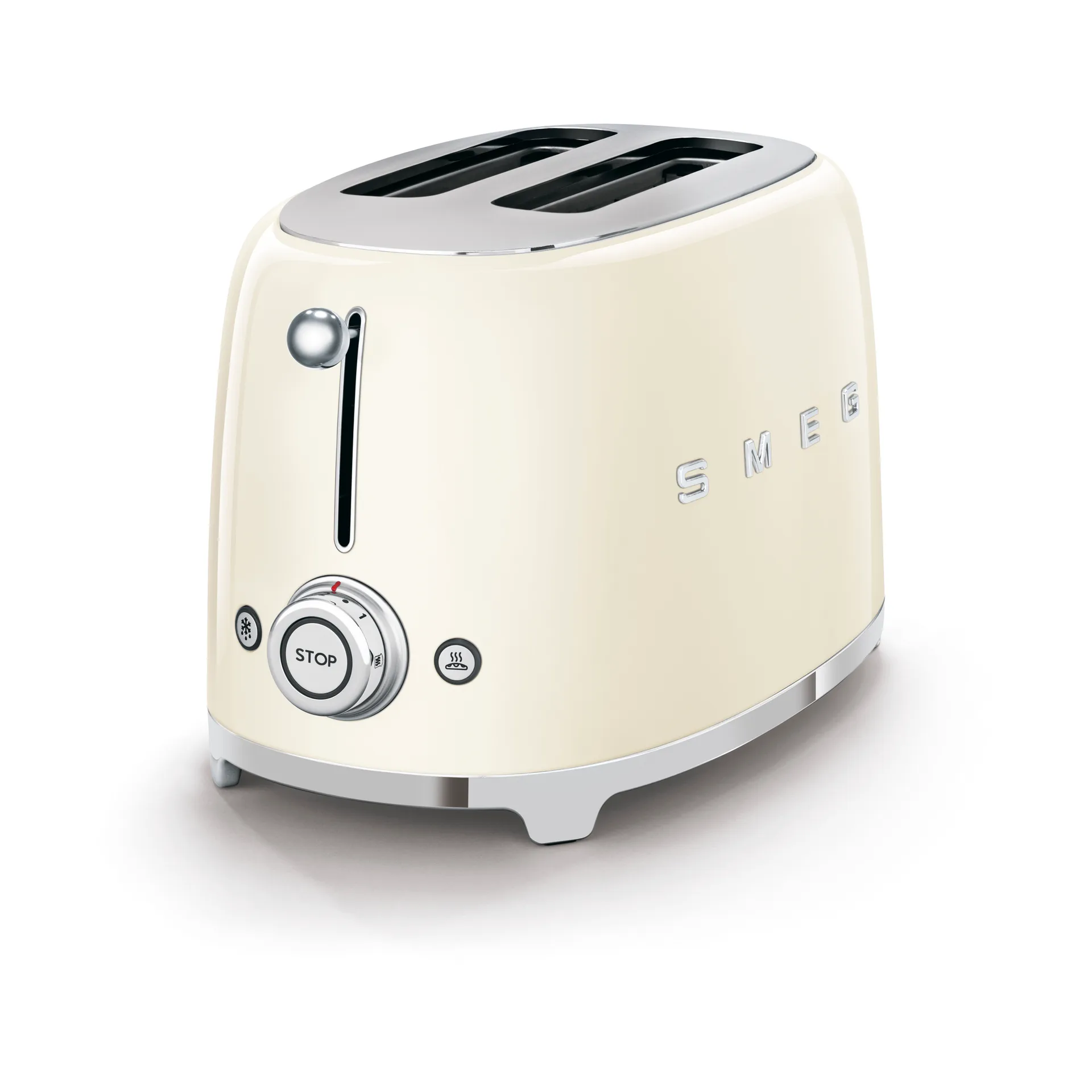 Smeg 50's Style brödrost 2 skivor, Créme vit Smeg