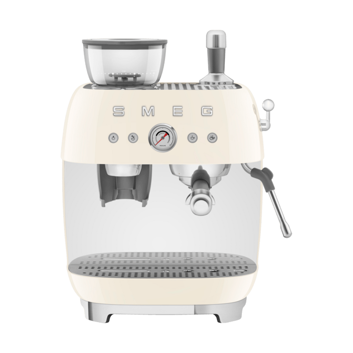 Smeg 50's Style espressomaskin med kaffekvarn - Créme vit - Smeg