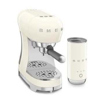 Smeg 50's Style espressomaskin med mjölkskummare - Creme - Smeg