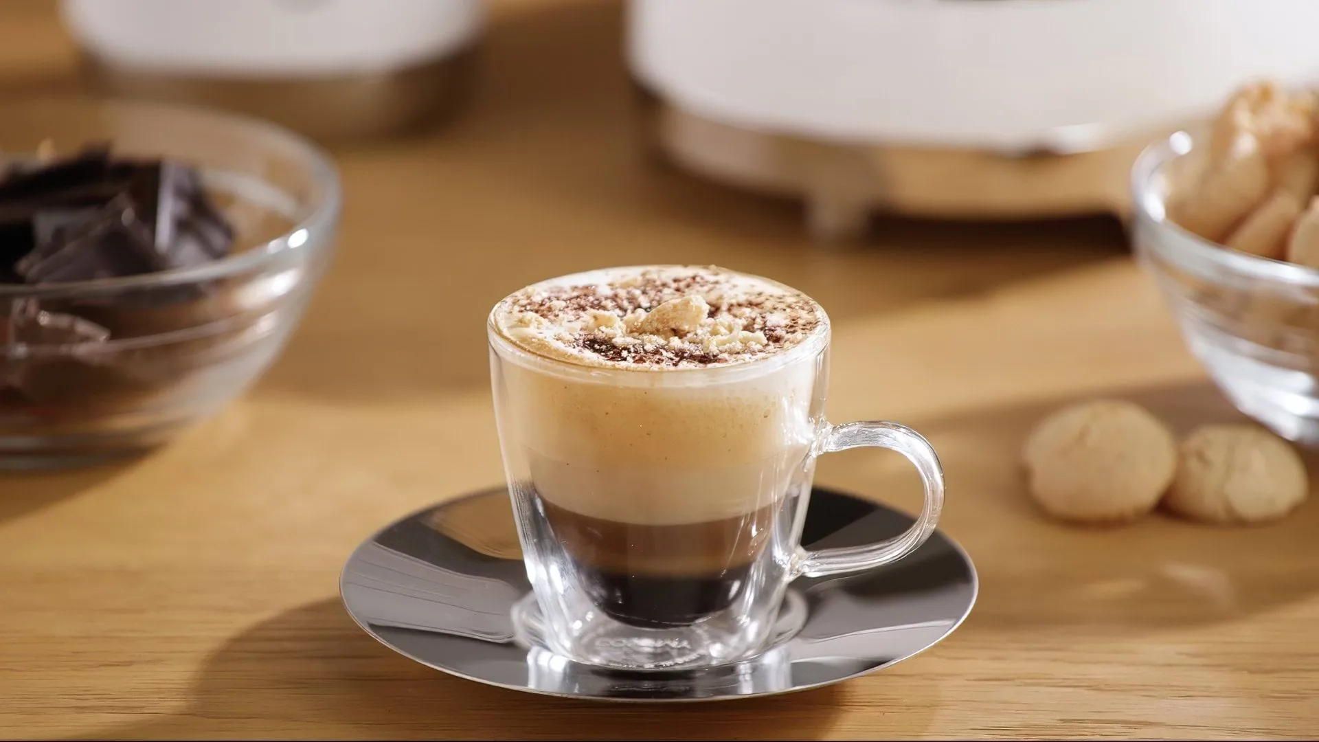 Smeg 50's Style espressomaskin med mjölkskummare, Vit Smeg