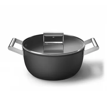 SMEG 50's Style gryta med lock Ø24 cm - Svart - Smeg