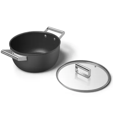 SMEG 50's Style gryta med lock Ø24 cm - Svart - Smeg