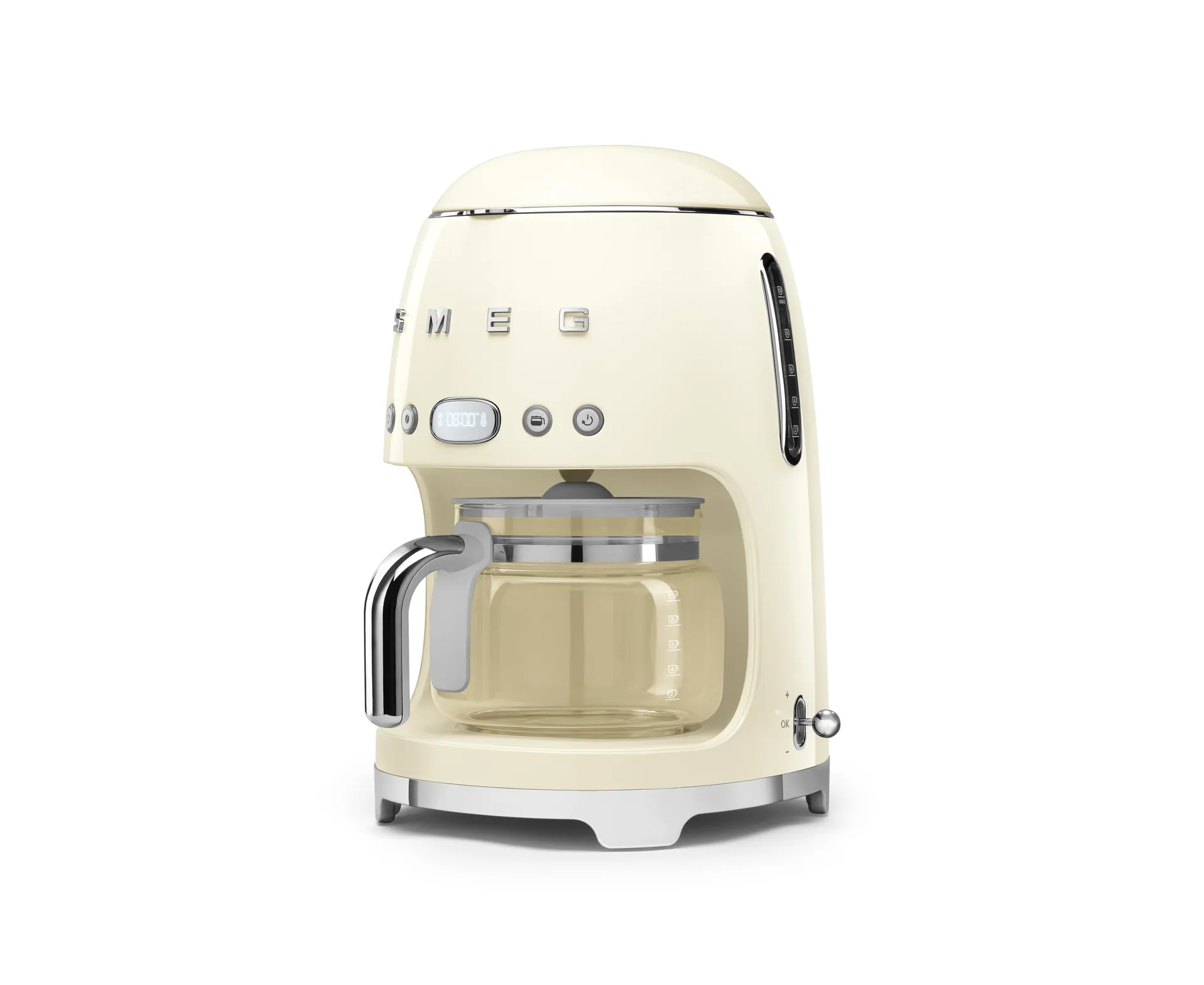 Smeg 50's Style kaffebryggare 10 koppar, Créme vit Smeg