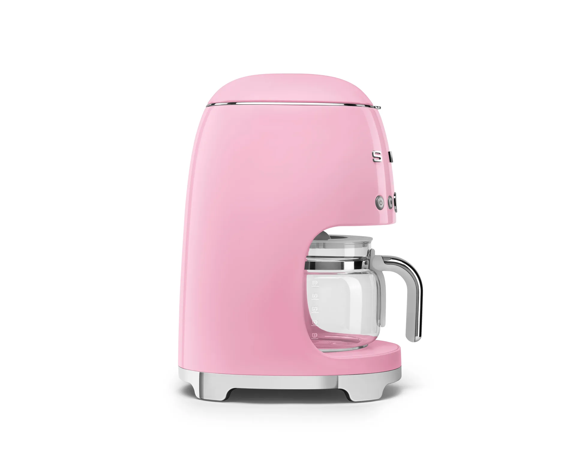 Smeg 50's Style kaffebryggare 10 koppar, Rosa Smeg