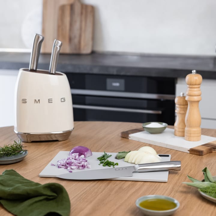 Smeg 50's Style knivset 7 delar, Creme Smeg