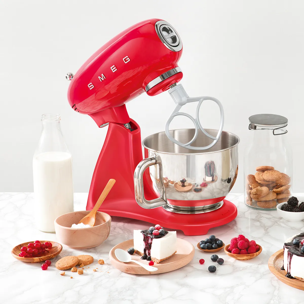 Smeg 50's Style köksmaskin 4,8 L, Röd Smeg