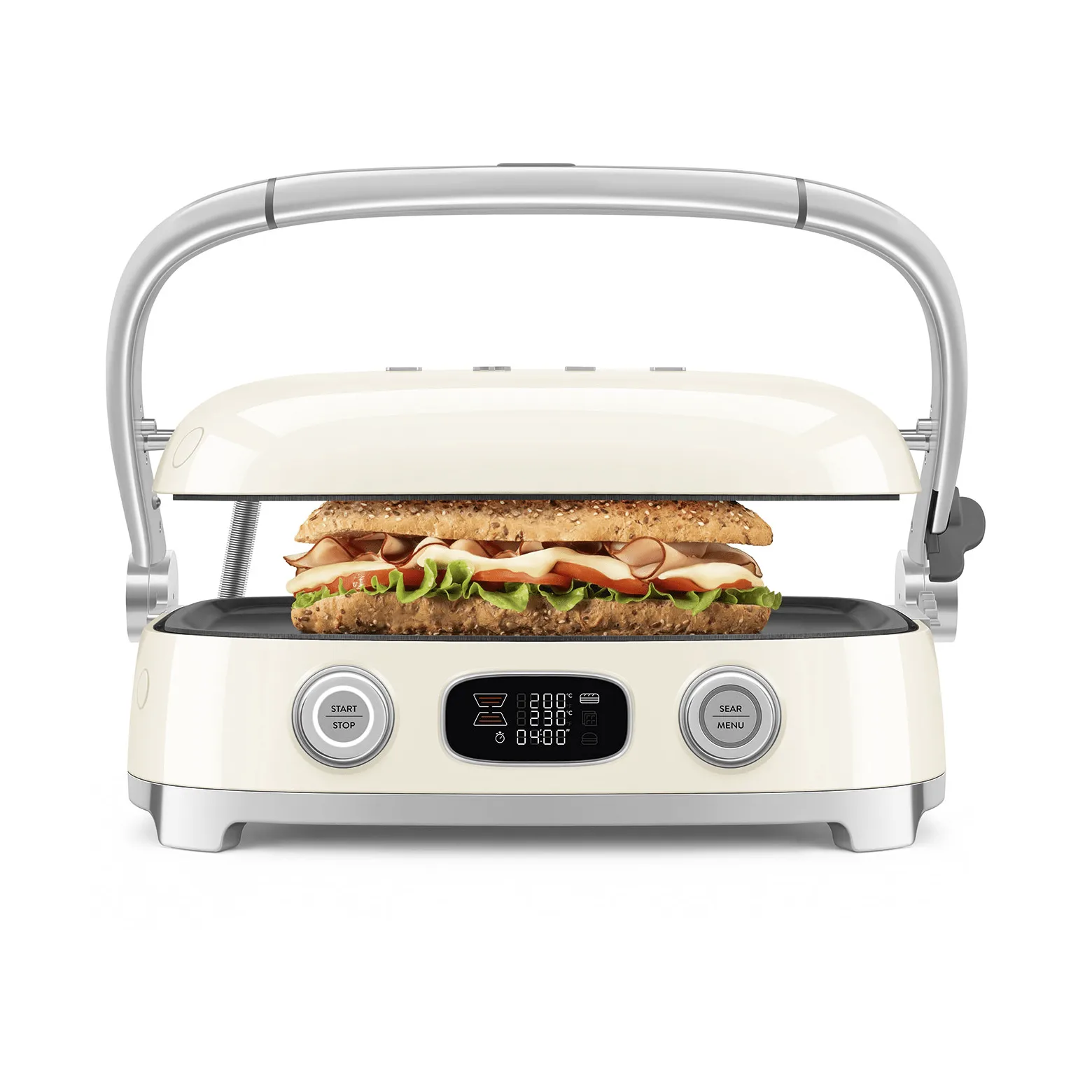 Smeg 50's Style multigrill, Creme högblank Smeg