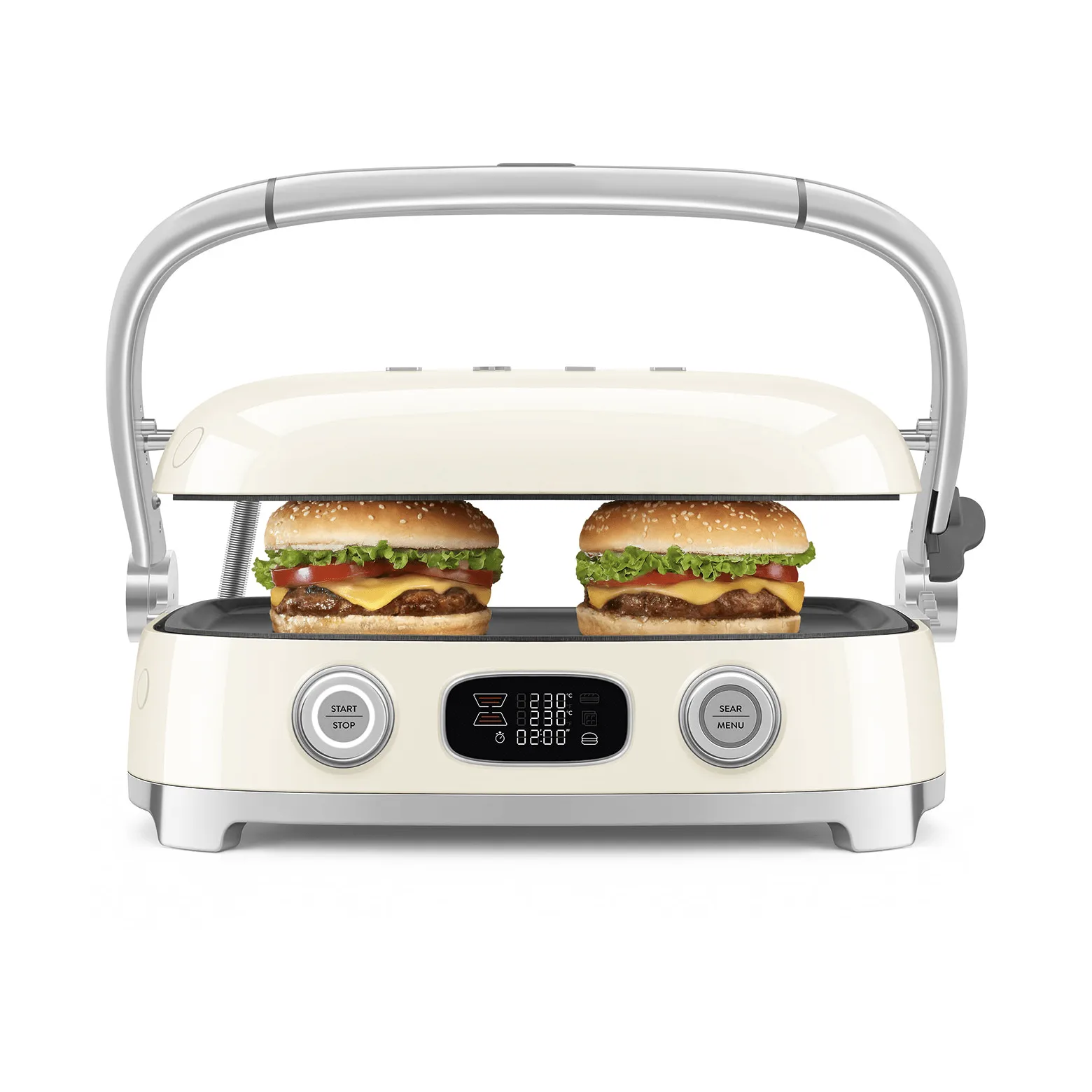 Smeg 50's Style multigrill, Creme högblank Smeg