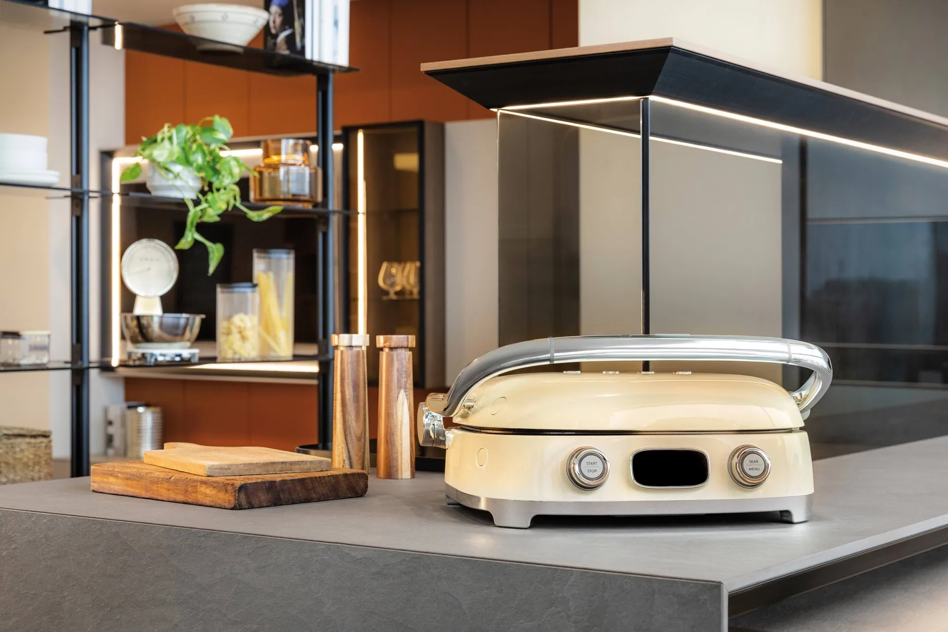 Smeg 50's Style multigrill, Creme högblank Smeg