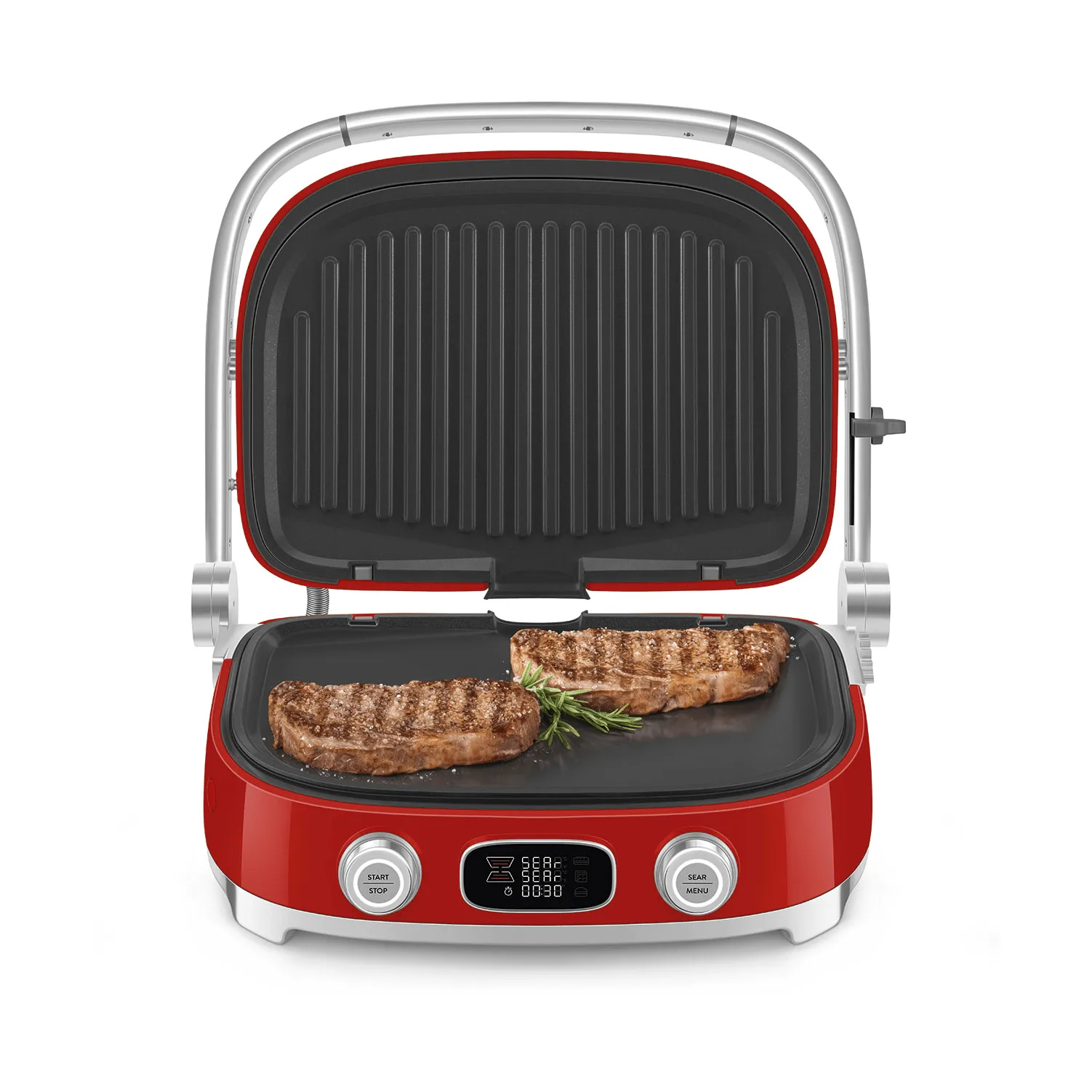 Smeg 50's Style multigrill, Röd högblank Smeg