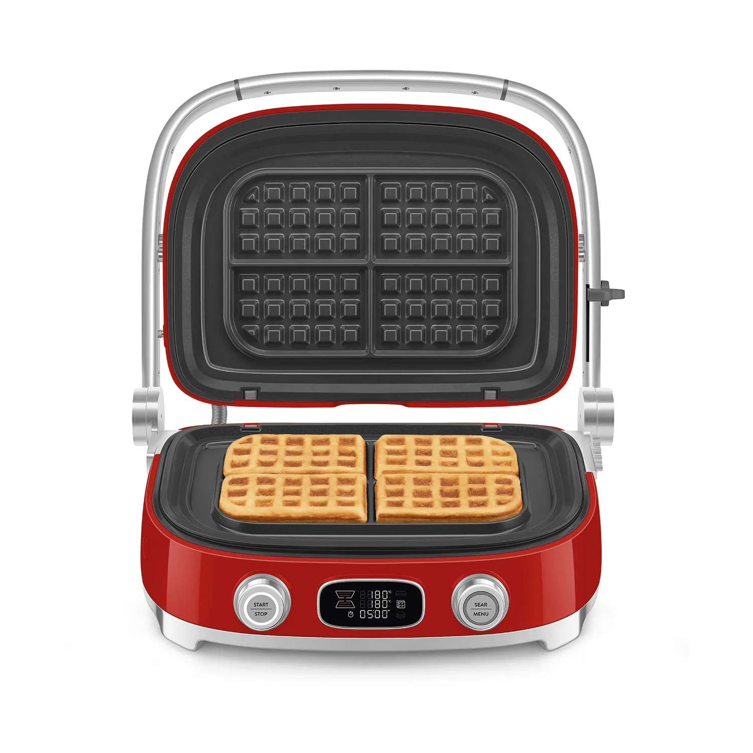 Smeg 50's Style multigrill, Röd högblank Smeg