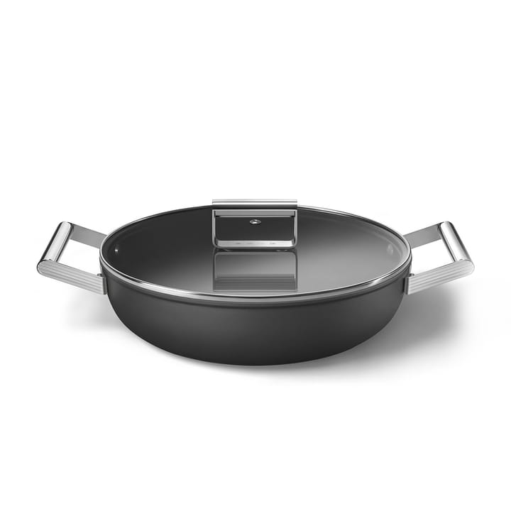 SMEG 50's Style traktörpanna med lock Ø28 cm, Svart Smeg