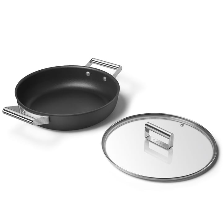 SMEG 50's Style traktörpanna med lock Ø28 cm, Svart Smeg
