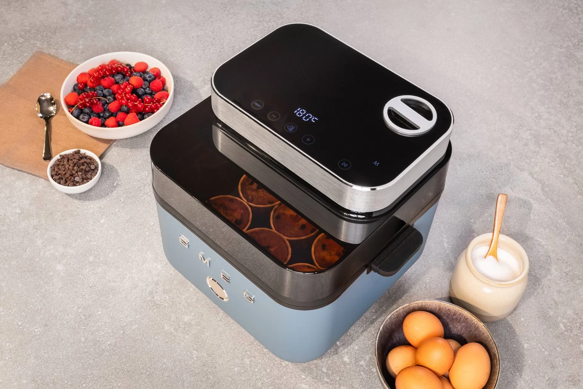 Smeg Air Fryer, Storm blue matt Smeg