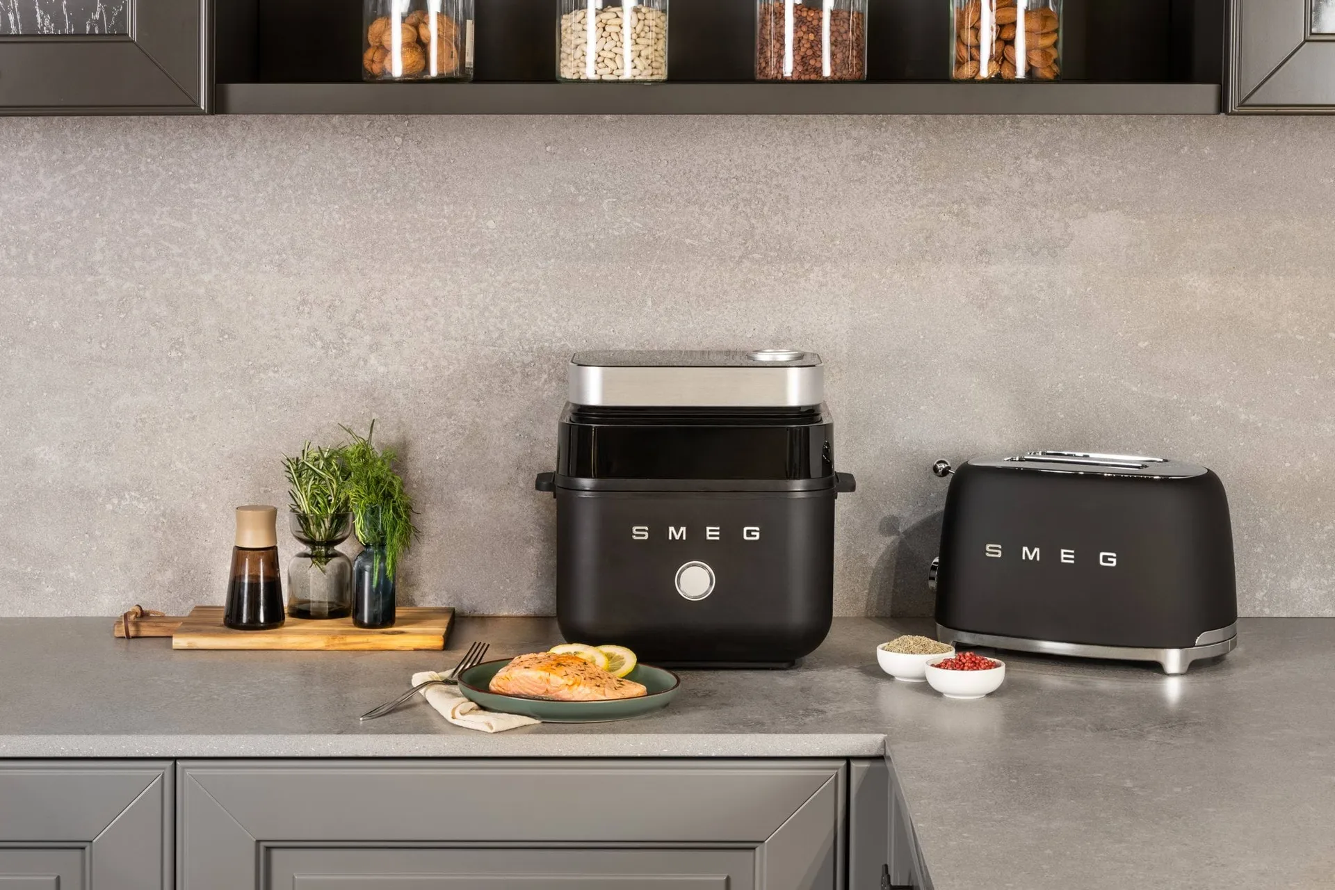 Smeg Air Fryer, Svart matt Smeg