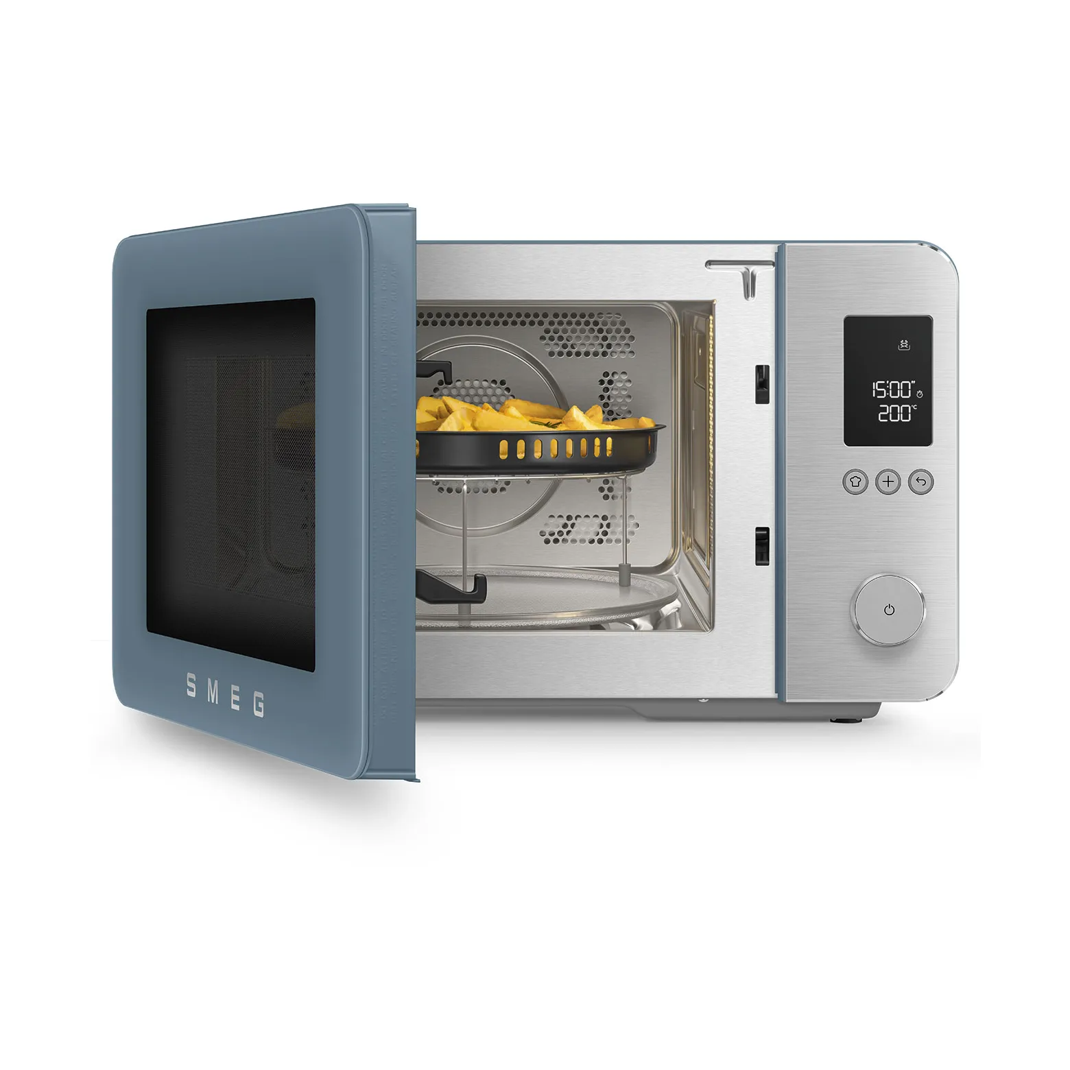 Smeg mikrovågsugn med varmluft, Storm blue Smeg