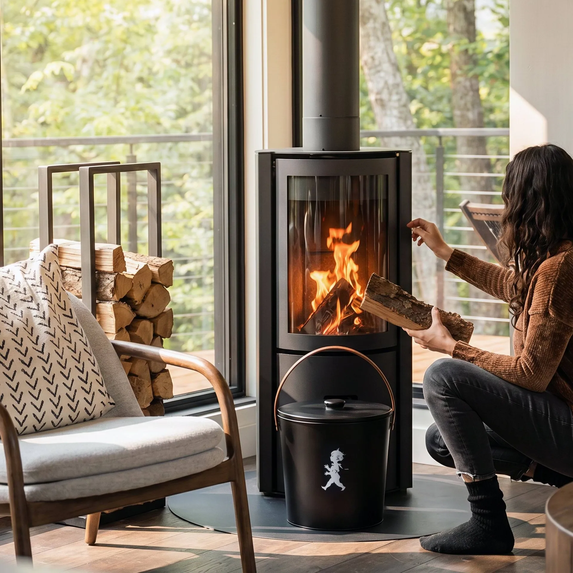 Solstickan askhink, Svart Solstickan Design